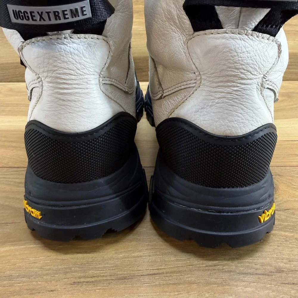 UGG Adirondack Meridian Gore Tex Snow Boots Womens 8 White Black Vibram Extreme